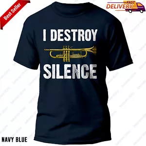T-shirt divertente suonatore di trombe arte regali per uomo donna trombettiere orchestra - Foto 1 di 12