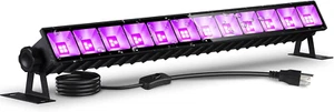 36W LED Schwarzlichtleiste Schwarzlichter für Glow Party Schwarzlicht mit Stecker&Schalter - Bild 1 von 12