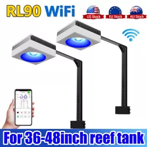 2x PopBloom RL90 WiFi Marine LED Aquarium Lights for 120cm Coral Reef Saltwater - Picture 1 of 13
