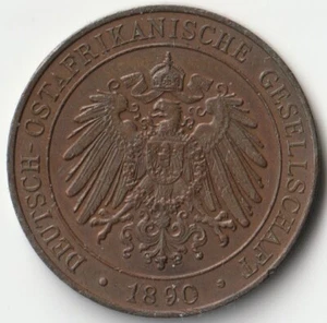 MDS DOA DEUTSCH-OSTAFRIKANISCHE GESELLSCHAFT 1 PESA 1890, KUPFER #B - Bild 1 von 2