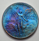 1991 1 Oz 999 Silver Mexico Libertad Pura Plata  Limited Coin Round,toned