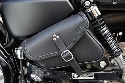 SADDLE BAG LEFT&RIGHT HARLEY DAVIDSON  SPORTSTER MODELS ITALIAN QUALITY LEATHER - Image 1 of 4