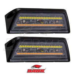2x 150mm POMARAŃCZOWO-BIAŁY ZESTAW ZEWNĘTRZNYCH ŚWIATEŁ VAN LED DO FORD TRANSIT MK7 MK8 01+ - Zdjęcie 1 z 10