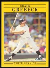 1991 Fleer #120 Craig Grebeck Chicago White Sox