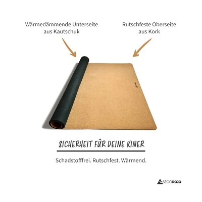 SECOROCO Spielmatten aus Kork, Krabbelmatten in verschiedenen Designs, schadstofffrei