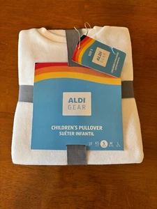 Aldi Gear 2025 Children’s white Pullover Sweatshirt Size 6-7 Small New - Picture 1 of 2