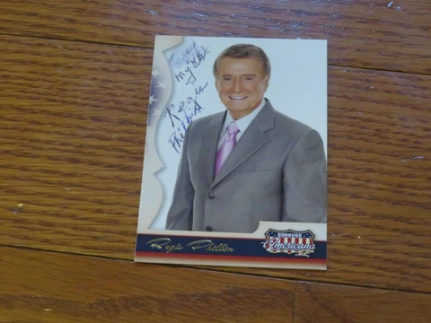 Regis Philbin Autograph Hand Signed Panini Card PERSONALIZED Cover