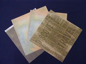 4 Paper Sheets 12x12" Travel Explore Journey Vacation Scrapbooking Cards P75 - Picture 1 of 4