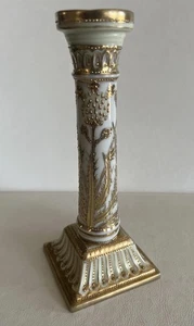 Antiguo candelabro pintado a mano Nipon ~ cardos dorados ~ 7,5” ~ ¡Hermoso! - Imagen 1 de 7