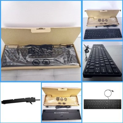 NEW HP Wired Desktop 320K USB Keyboard L96909-001 NIB In Box Black - Image 1 of 4