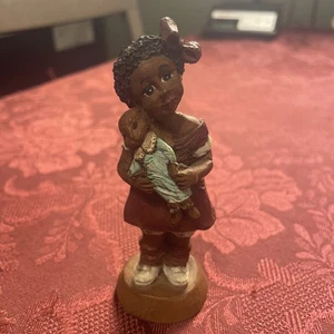 Handmade Vintage Wooden Hand Carved Arfrican Girl - Picture 1 of 9