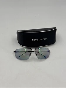 REVO Black Air 1 Sunglasses POLARIZED RE1190 00 Japan Excellent Frameless Case - Picture 1 of 7