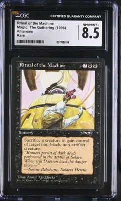 RITUAL OF THE MACHINE Alliances Rare Reserved List CGC 8.5 MTG [Nostalgium] - Image 1 of 2