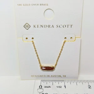 Kendra Scott Eva Gold 16" Halskette Orange Goldstein - Bild 1 von 3