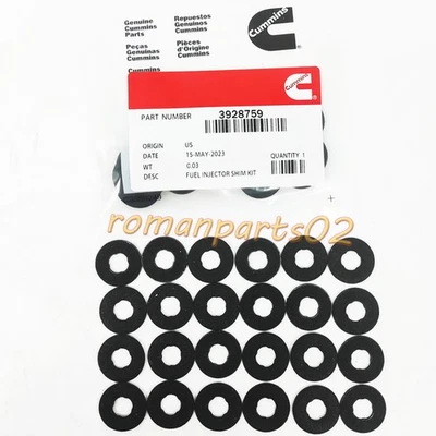 24x Fuel Injector Shim Kit 7.5mm For 89-02 Dodge Ram Cummins 5.9L 12V 24V Valve Foto 1 de 4