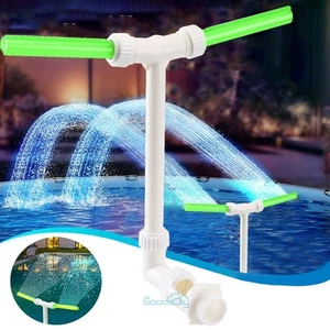 Grün fluoreszierend 2in1 Pool Wasserfall Brunnen Lichter Show für oberirdischen Pool - Bild 1 von 47