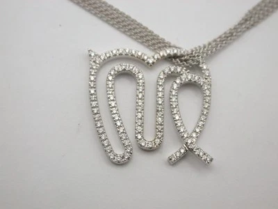 feines Collier Sternzeichen Jungfrau mit Brillanten Weißgold 750 - WEMPE - Bild 1 von 4