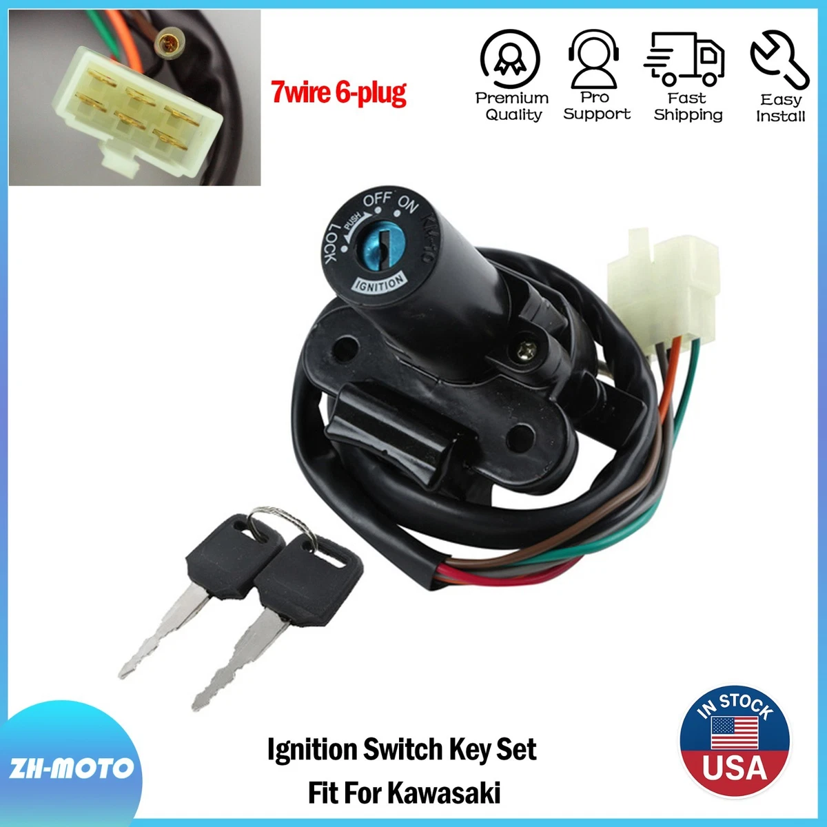 Motorcycle Electrical & Ignition Switches for Kawasaki ZX750 for