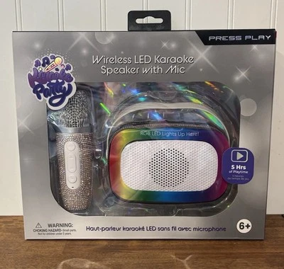 Brand New Karaoke Party Wireless LED karaoke Speaker With Mic NIB - Image 1 of 4