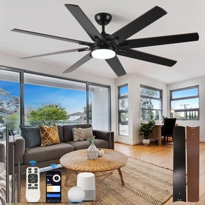 72" Smart Ceiling Fan with Light & Remote Dimmable 6-Speed WiFi Alexa Control... - Picture 1 of 9