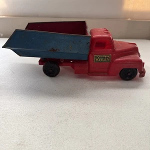 Vintage Marx Run Right To Reads Tin & Plastic Dump Truck 13” - Picture 1 of 16
