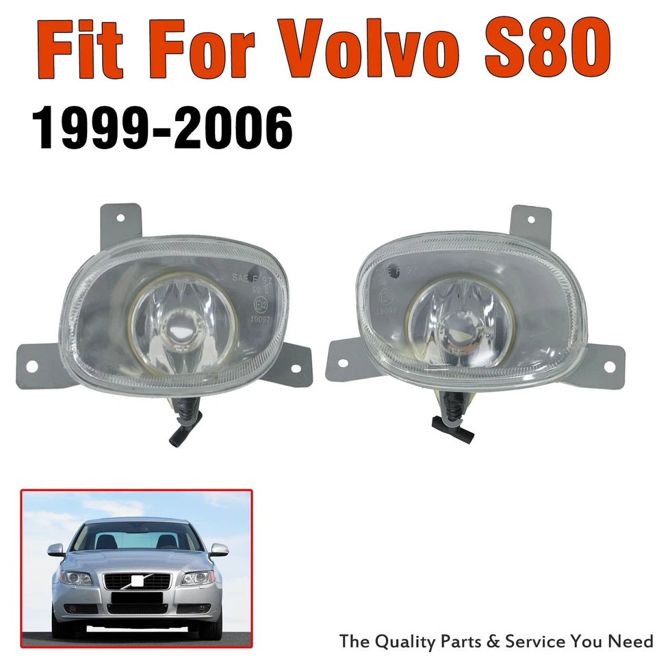1 par de luces antiniebla para parachoques delantero lámpara de conducción lente transparente para Volvo S80 1999-2006 Foto 1 de 4