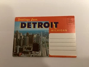 Folleto de fotos de recuerdo Greetings from Detroit 4”x 6” con 11 fotos/de colección - Imagen 1 de 9