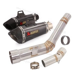 2*Mid Link Pipe For Kawasaki Ninja ZX10R 2021-2025 Exhaust System 51MM Muffler - Picture 1 of 11