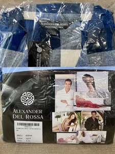 Neu Alexander Del Rossa blau kariert Flanell Pyjama Set Herren Large - Bild 1 von 8