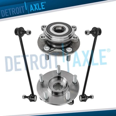 4pc Front Wheel Bearing & Hubs Sway Bar Links for 2014 - 2017 2018 Mazda 3 Sport - Image 1 of 4