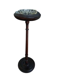 Vintage Wood Smoking Stand With Ashtray - Picture 1 of 6