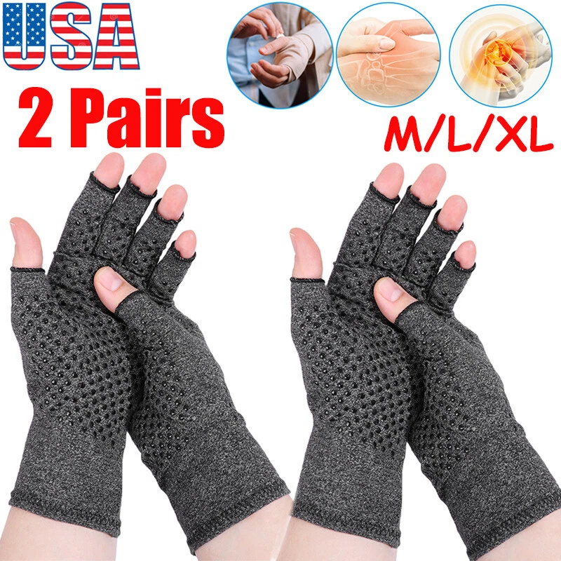 2 pares de guantes de compresión artritis túnel carpiano soporte de mano alivio del dolor Foto 1 de 4