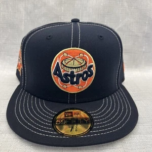 Houston Astros New Era 59Fifty MLB touch of Gold 2.0 Fitted Hat 1986 Size 7 3/8 - Picture 1 of 6