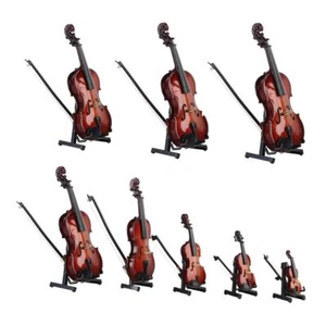 Wooden Miniature Violin Model, Mini Musical Instrument Replica Model Handma Z7X4 - Picture 1 of 32