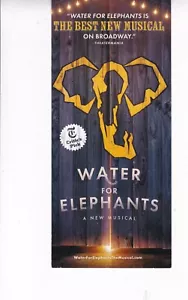 Agua para elefantes 2024 Broadway Play 4" x 9" folleto publicitario abierto 8" x 9" - Imagen 1 de 3