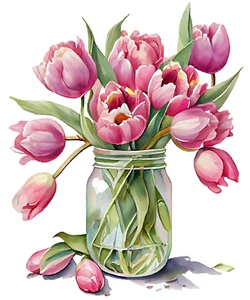 Pegatinas coche pegatinas tulipanes flores jardín naturaleza pegatinas - Imagen 1 de 1