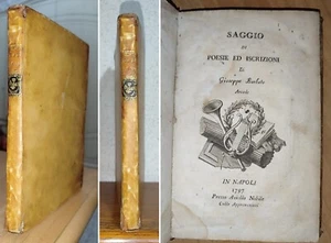 Barbato, SAGGIO di POESIE ED ISCRIZIONI. 1797. Cantica Salomone, POETICA EBRAICA - Picture 1 of 22