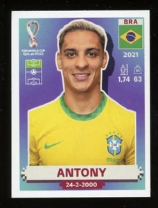 2022 Fifa World Cup Panini Sticker Qatar ANTONY Brazil BRA15 DEBUT RC - Picture 1 of 1