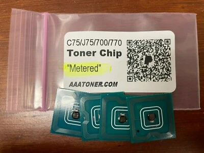4 Toner Chip (1375 - 1378 METERED) for Xerox Color C75 700 770 J75 Refill - Image 1 of 2