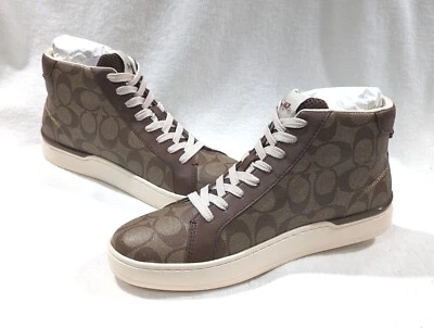 Coach Women's Khaki/Saddle Clip Signature High Top Sneaker G5367 - Size 9.5 NWB - Image 1 of 4