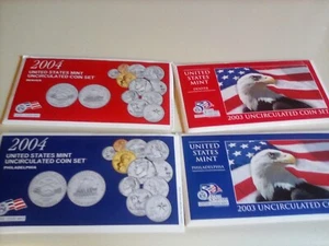 us mint uncirculated coin sets lot OF 4 SETS P&D 2003-2006 - Picture 1 of 18