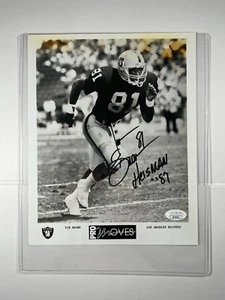 Tim Brown signed OAKLAND RAIDERS 8 X 10 photo JSA Heisman NOTRE DAME HOF - Picture 1 of 2