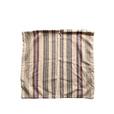 Pottery Barn KASH Striped 24x24 Square Pillow Cover Beige 100% Cotton - Image 1 of 2