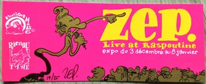 ZEP - LIVE AT RASPOUTINE Version ARGENT - ex-libris sérigraphié limité à 100 ex - Picture 1 of 1