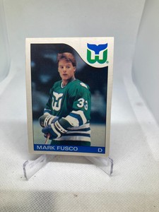 1985-86  OPC O-Pee-Chee Hockey #74 Mark Fusco Hartford Whalers Rookie RC