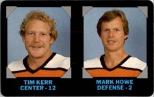 1985-86 7-Eleven Credit Cards Tim Kerr Mark Howe #14