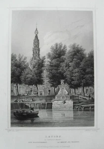 Leyden Zeevisch Markt Fischmarkt Niederlande Nederland alter Stahlstich 1844 - Picture 1 of 1