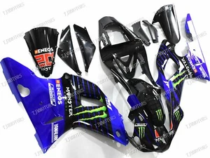 Fit for 2000-2001 YZF R1 Blue Black ABS Injection Mold Bodywork Kit Fairing Kit - Picture 1 of 7