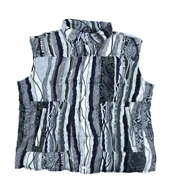 Coogi Australia Notorious Biggie OG Sweater Down Vest Gray C65600 Men 5XL $1080 - Image 1 of 4