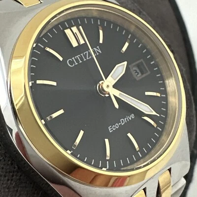 Reloj Citizen Eco-Drive para mujer Corso fecha calendario esfera negra 28 mm EW2294-53L Foto 1 de 4